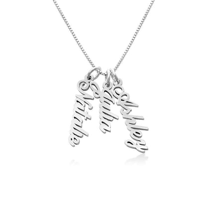 Gepersonaliseerde verticale naamketting