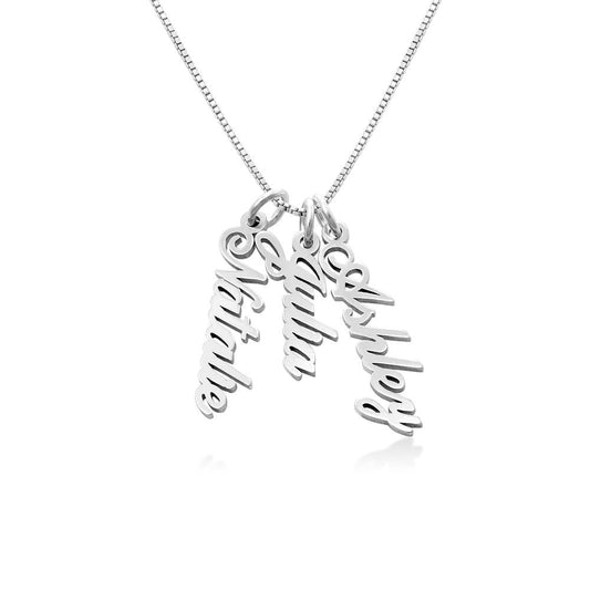 Gepersonaliseerde verticale naamketting