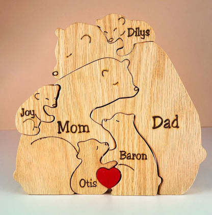 Houten puzzel Familiebeerfigurenset - Houten puzzel Familiebeerfigurenset